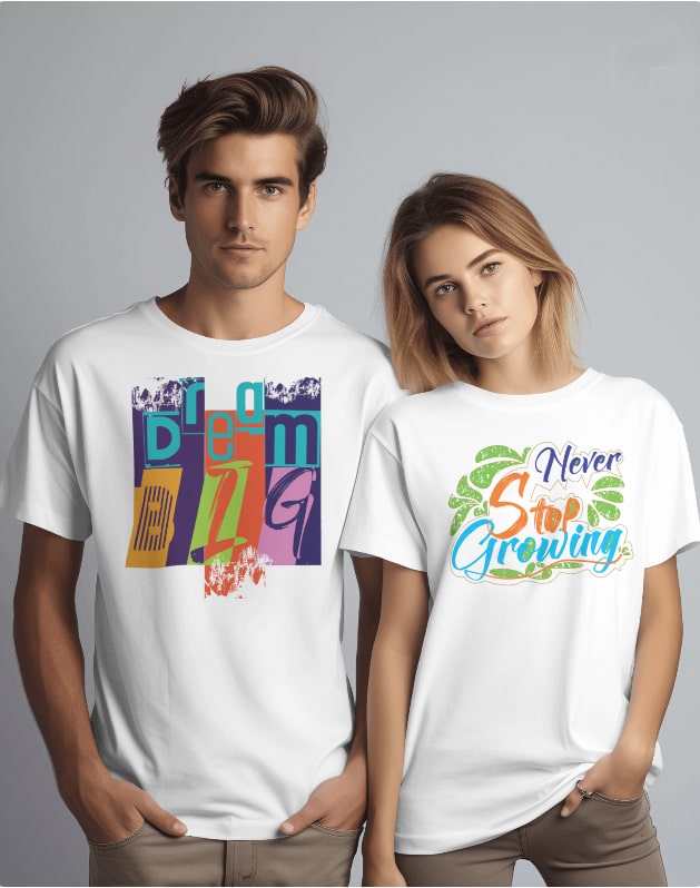 Stylish typography T-shirt design expressing emotions with modern fashion