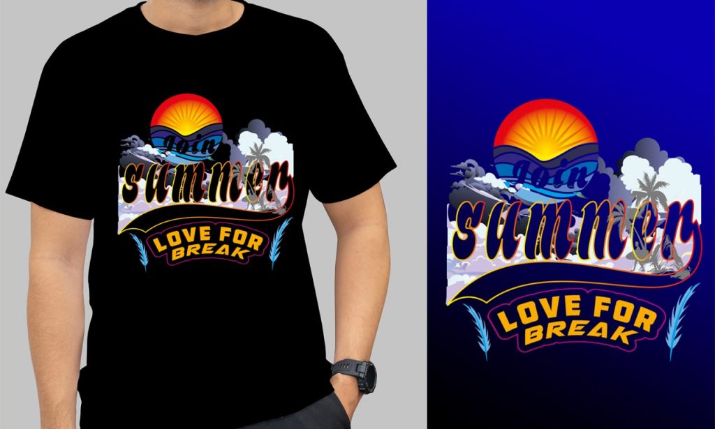 Trendy minimalist T-shirt graphic design for 2025—breathable fabric and stylish graphics created by professional designer Anwar Hossain Bhuiyan.