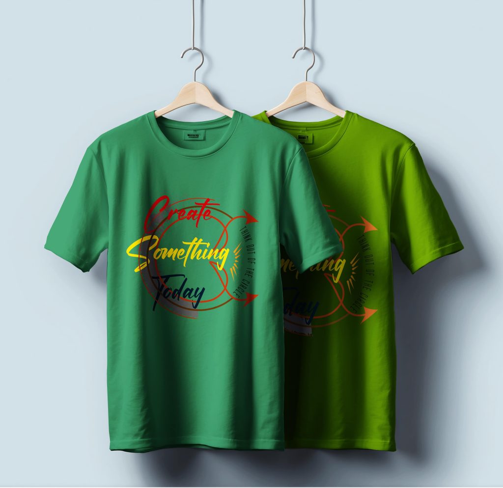Trendy minimalist T-shirt design for hot summer weather