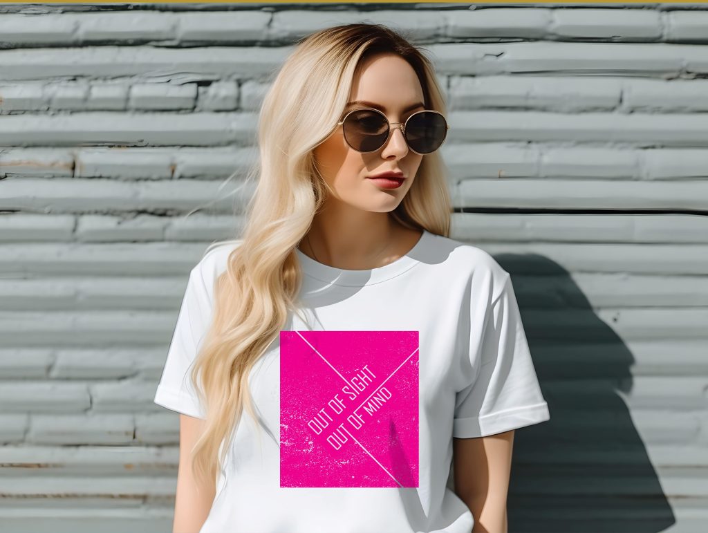 Trendy minimalist T-shirt design for hot summer weather
