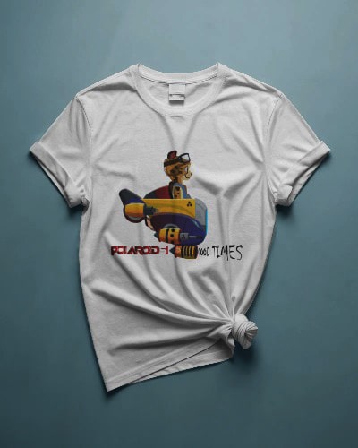 Children wearing colorful T-shirts playing outdoors