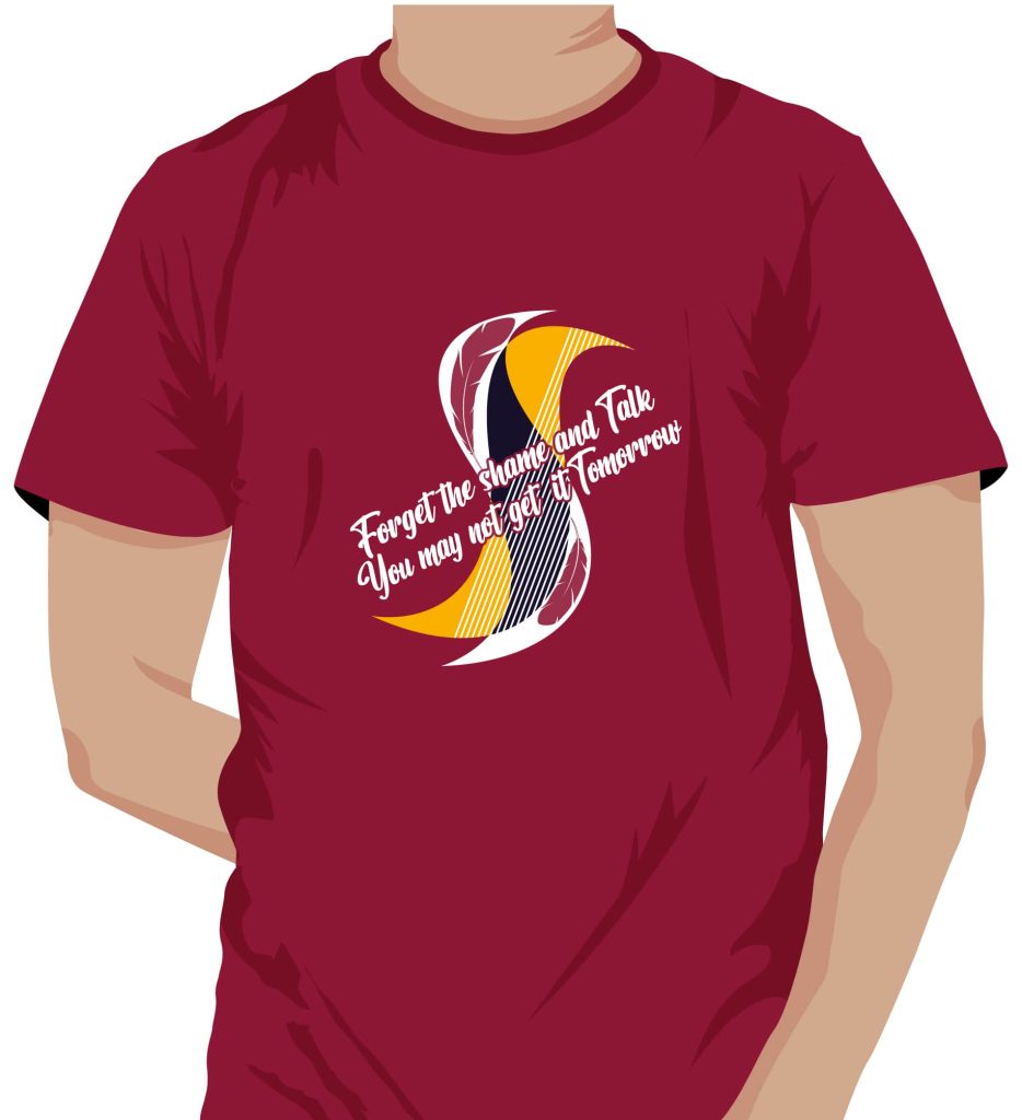 High-quality custom T-shirt with modern graphic design showing “Mind Over Chaos” concept.