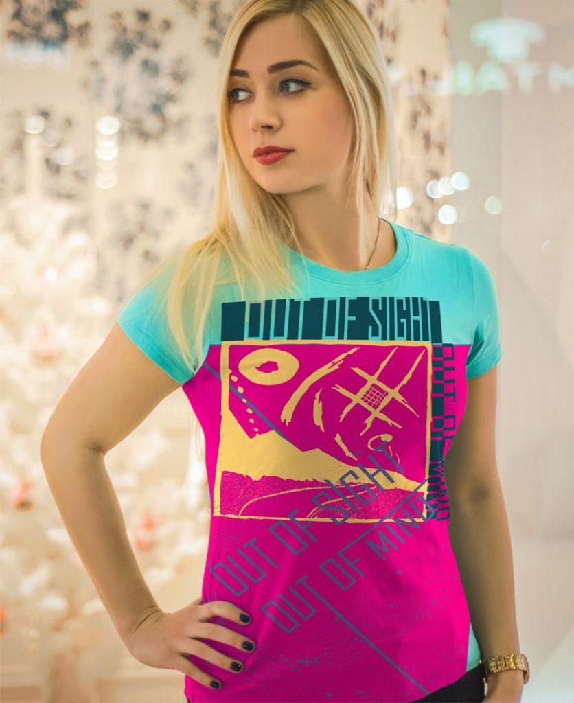 Heavyweight winter T-shirt fabric for cold weather.